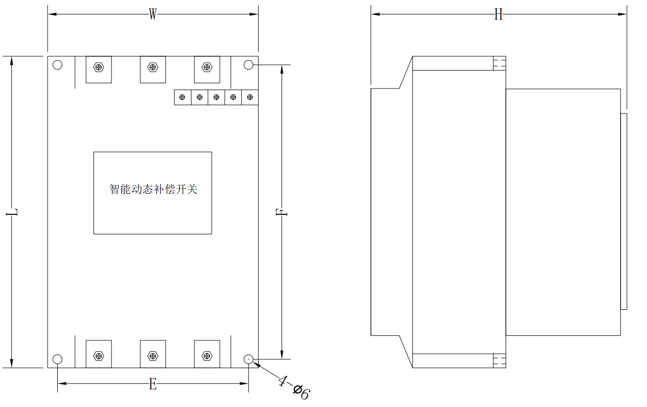 LQ-DK系列智能动态补偿开关尺寸
