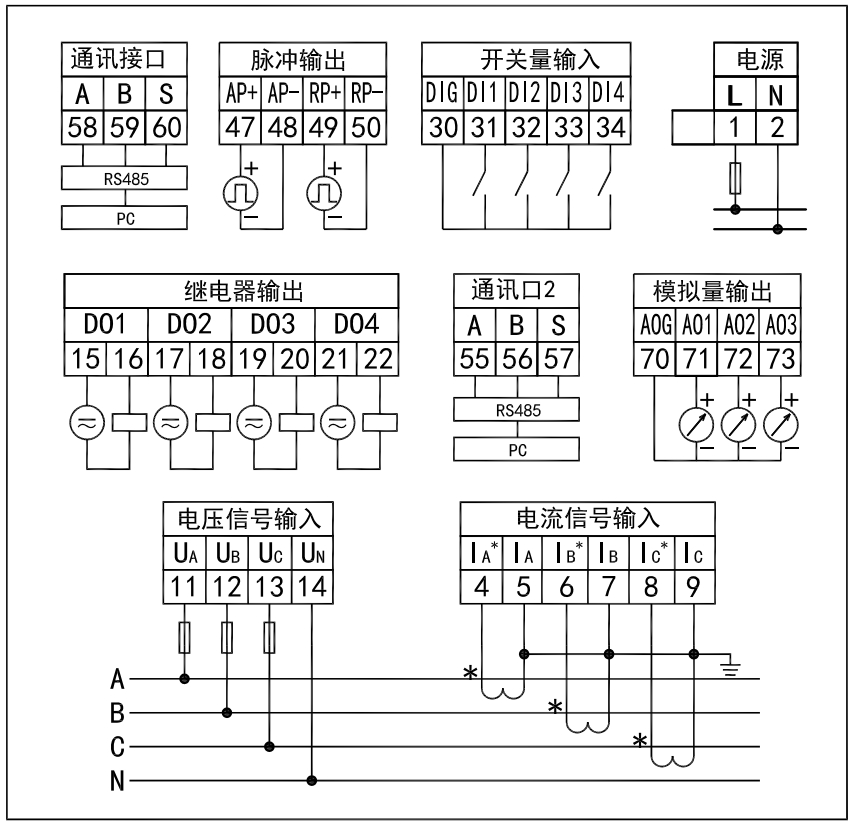 LQ96W、LQ96H接线图